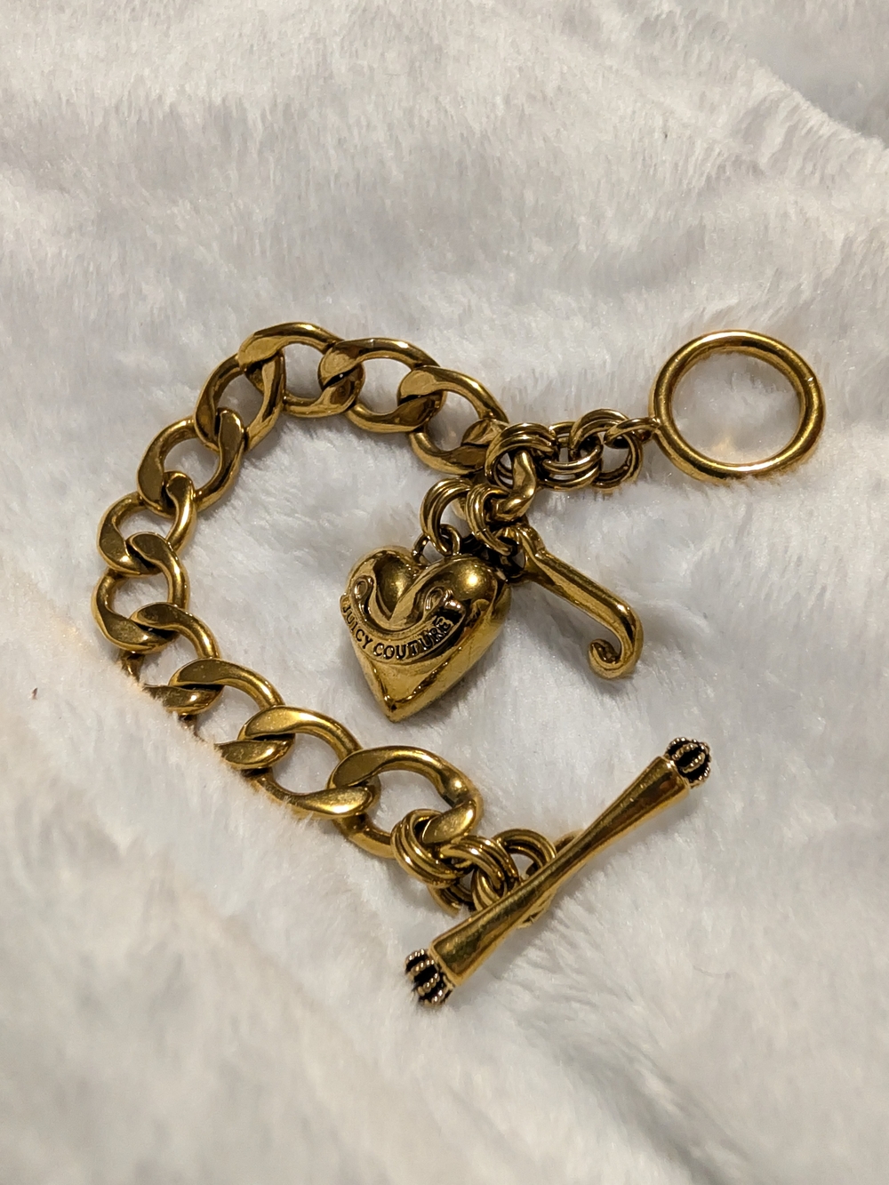 Juicy Couture Vintage Gold Starter Charm Bracelet